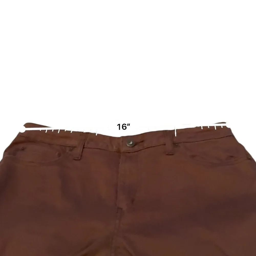Prana Kayla High Rise Jeans Women's 10 Brown Burgundy Stretch Casual Denim Style